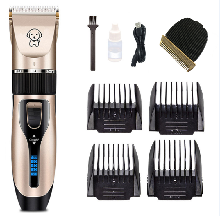 Clipper For Dog Clippers Dogs Grooming Clipper Kit USB Professional Rechargeable Low-Noise Pets Hair Trimmer Display Battery