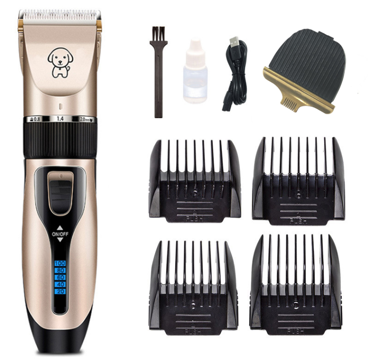 Clipper For Dog Clippers Dogs Grooming Clipper Kit USB Professional Rechargeable Low-Noise Pets Hair Trimmer Display Battery